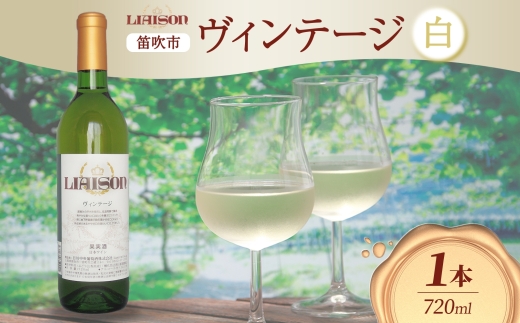 白ワイン Liaison リエゾン ヴィンテージ 720ml×1本 フルボトル やや甘口 甲州 遅摘み 日川中央葡萄酒 山梨県 笛吹市 177-7-1