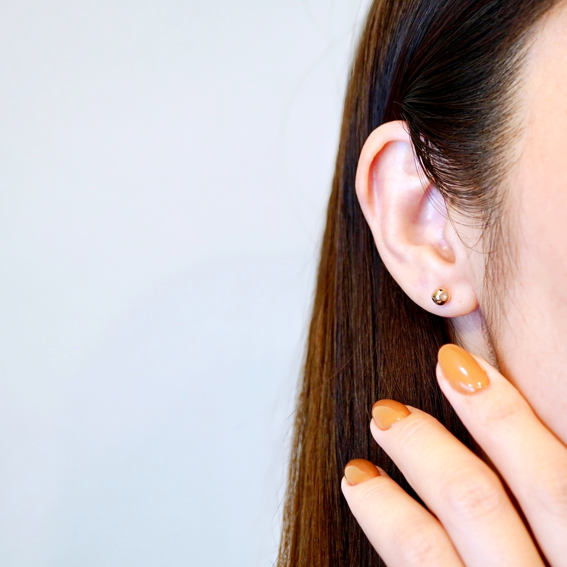 K18PG(18金) ローズゴールド 地金 サイコロ ピアス シンプル 縁起物 保証書付 KO-0065 242-022-c