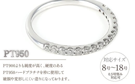 PT　0.3ct　ハーフエタ　Ring　R3691DI-P2　プラチナ　ダイヤリング 188-005