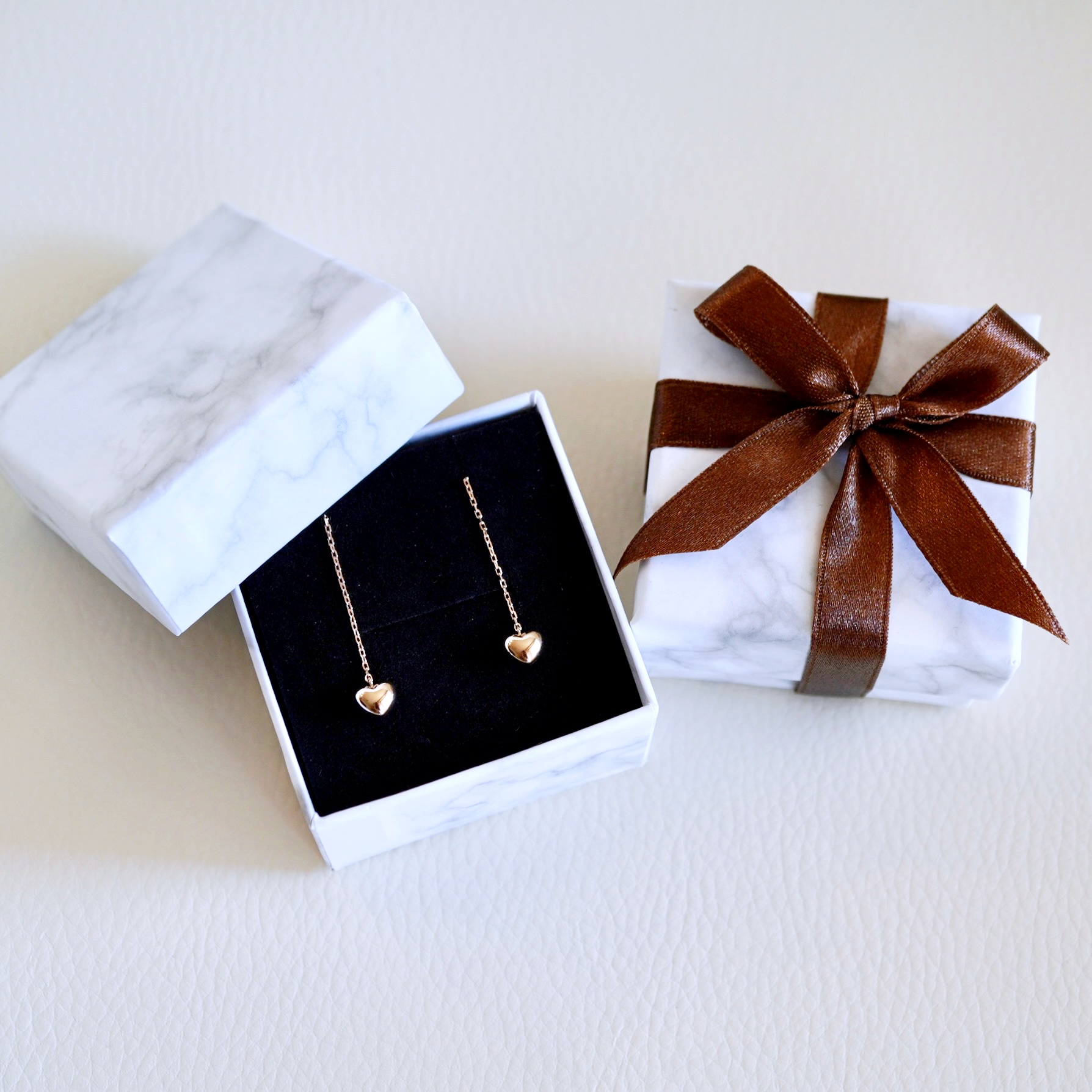 K18(18金) イエローゴールド 地金 ハート チェーン ピアス シンプル 保証書付 KO-0066 242-026-a