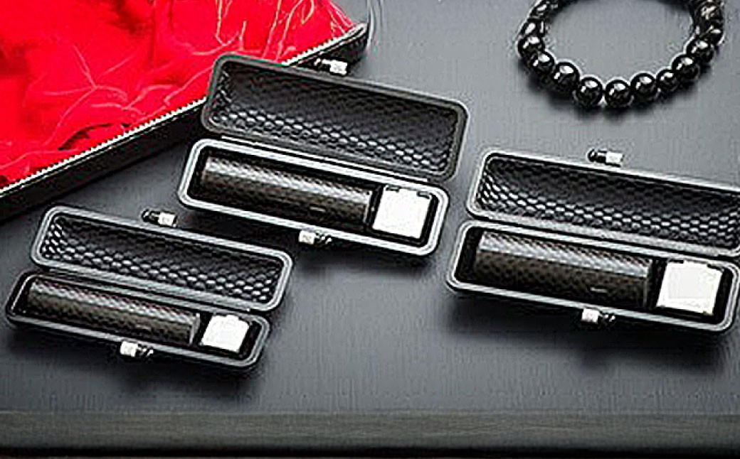 カーボン印鑑3本・選べる天然石ブレスレット付き