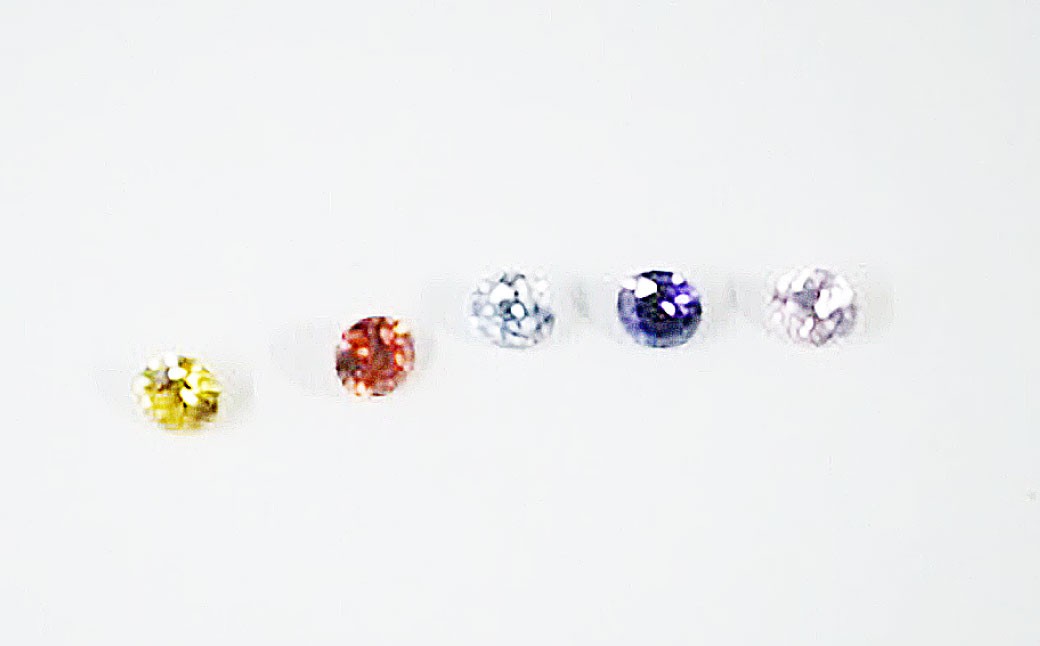 カラーストーン付き シャインブラストブラックチタン印鑑 2本セット