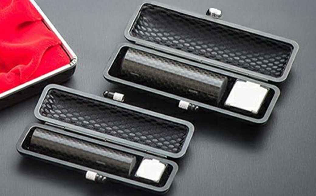 カーボン印鑑実印・認印 2本セット