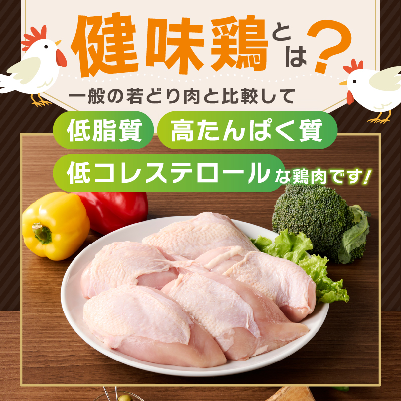 山梨県産＜健味鶏＞むね肉（２kg）