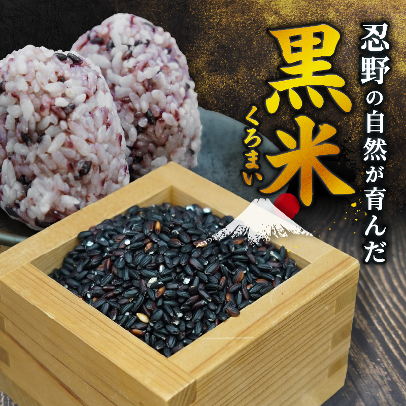 【令和8年産米】【数量限定】忍野村産　黒米（2kg）