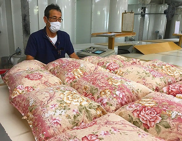 【数量限定・訳あり】羽毛ふとん　シングル　ホワイトダウン８５％使用　【柄お任せ】