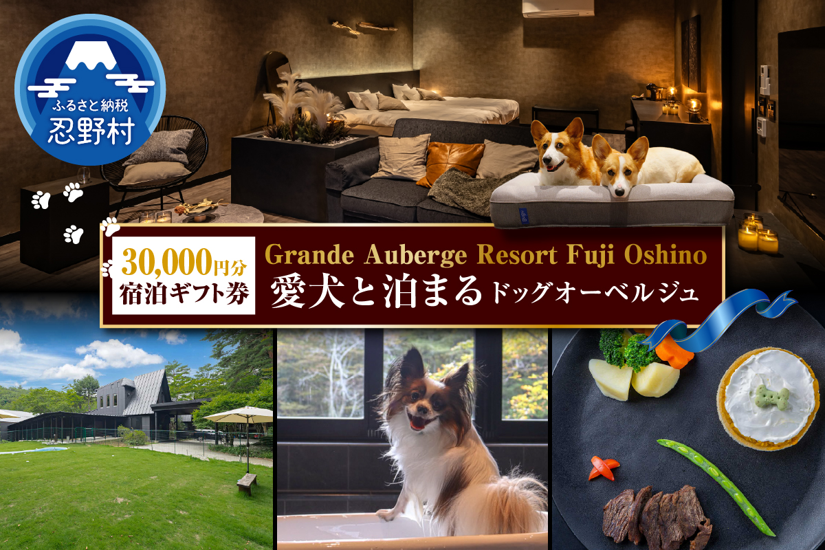 【Grande Auberge Resort Fuji Oshino】 ふるさと納税宿泊ギフト券（30,000円分）