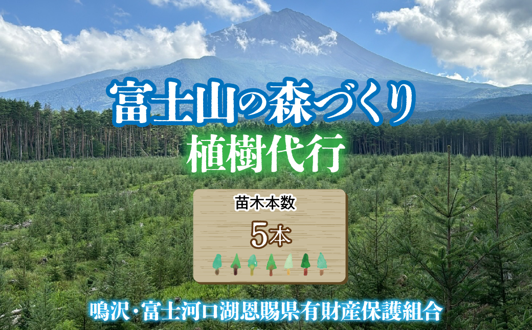 富士山の森づくり植樹代行(5本) NSAP001-b