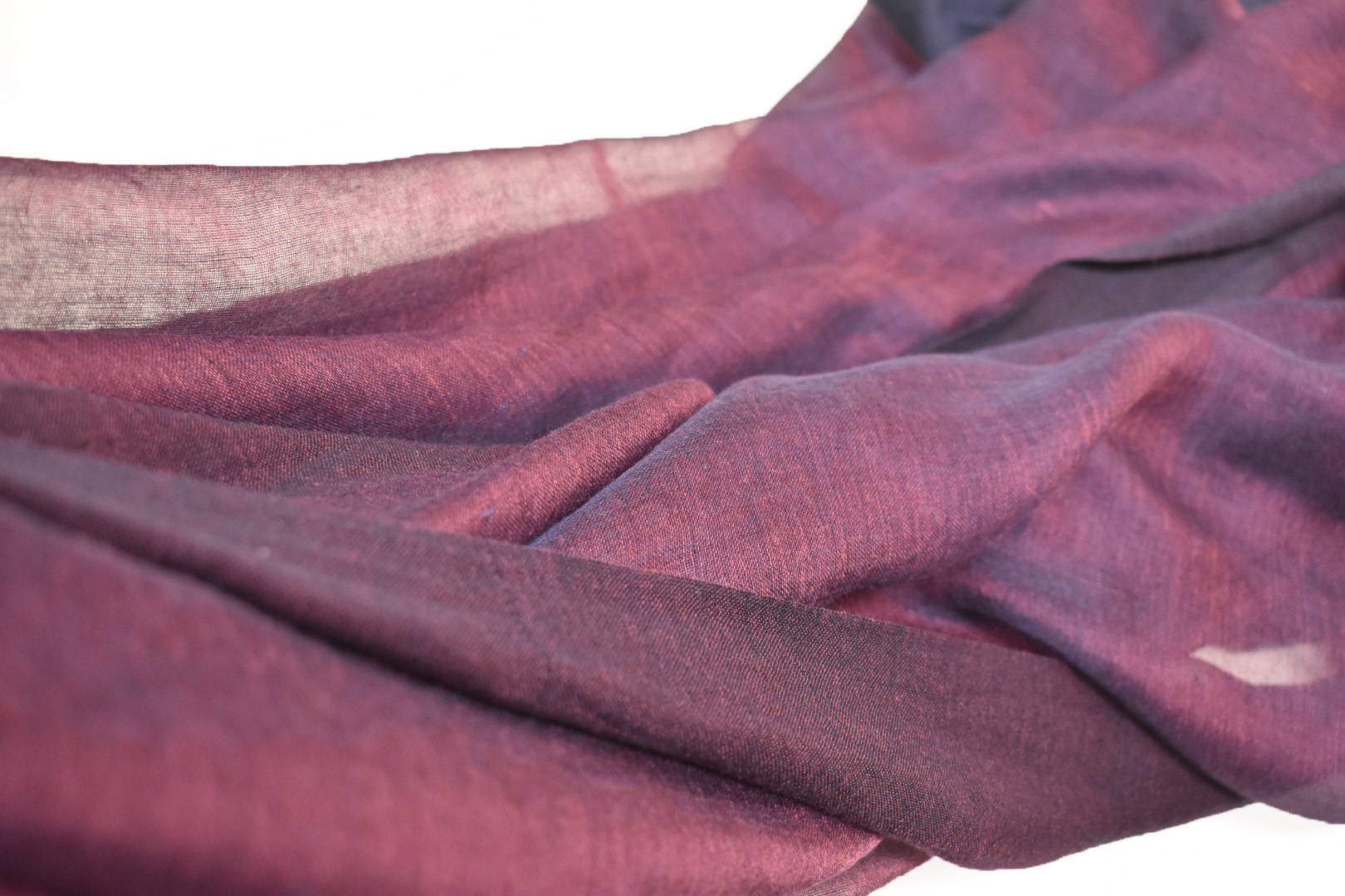 【富士の伏流水で織りなす高級天然素材ストール】シルクカシミヤ「Frame」ストール パープル NSAB006