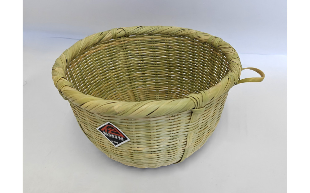 ぶら下げ耳付き！「米研ぎザル 小(3合用)」富士北麓”勝山”スズ竹細工 山梨県認定郷土伝統工芸品