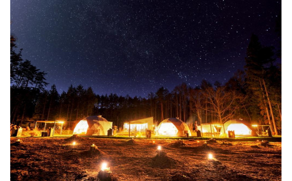 富士河口湖 グランピング 宿泊券 HOSHIFULL DOME FUJI（10,000円分）