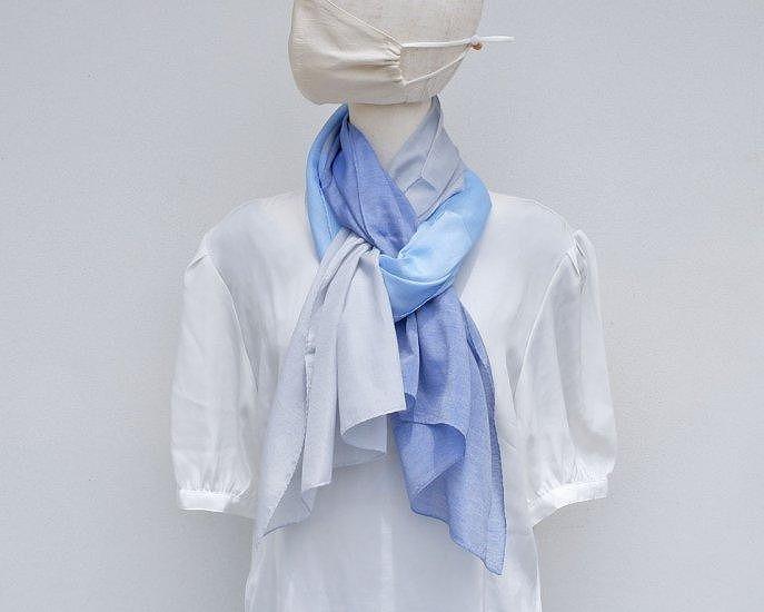 富士桜工房コットン×シルクストール SURURI (ラピスラズリ)スルリと滑るようなサラサラ質感！