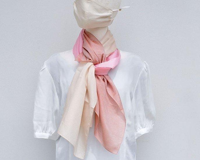 富士桜工房コットン×シルクストール SURURI (コーラル)スルリと滑るようなサラサラ質感！