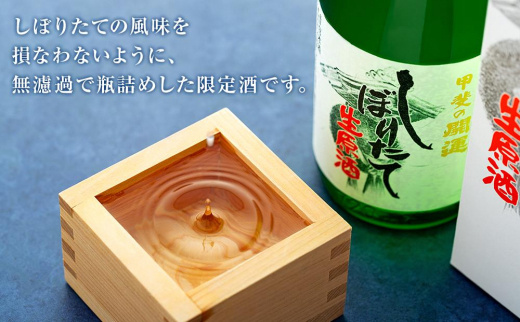 甲斐の開運 しぼりたて生原酒 720ml×3本  期間限定 新酒 ＜富士山の日本酒＞【井出醸造店】