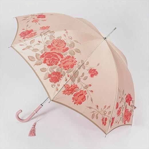 槙田商店【晴雨兼用】長傘 ”絵おり”  薔薇