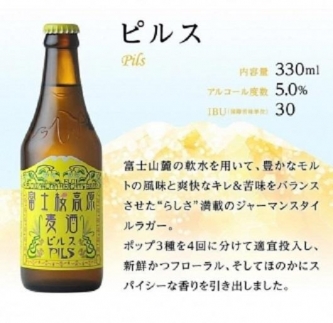 【富士河口湖地ビール】富士桜高原麦酒（ピルス24本セット）金賞クラフトビール FAD028