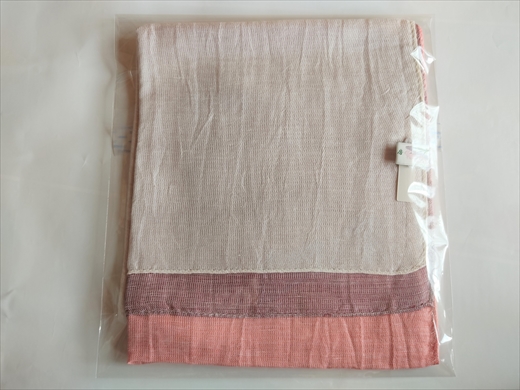 富士桜工房リネン×シルクストール「さらつや」ローズ　通気性に優れたストール！