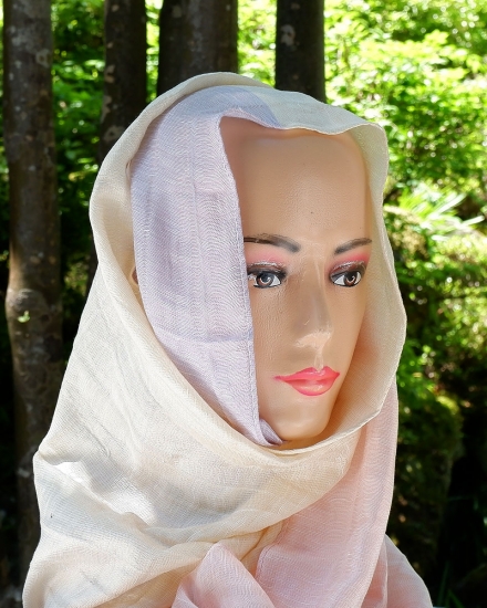 富士桜工房リネン×シルクストール「さらつや」二つ色　通気性に優れたストール！