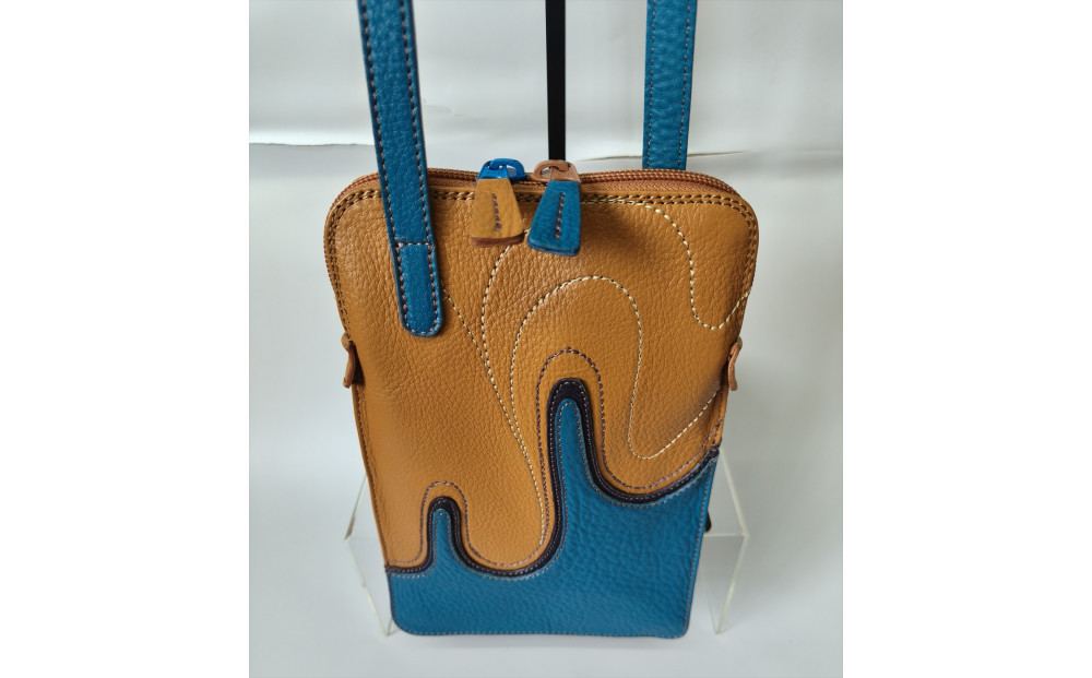 「鞄工房　香」レザーミニショルダーバッグ「海」