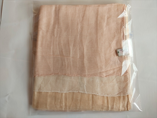 富士桜工房リネン×シルクストール「さらつや」ピンクベージュ 通気性に優れたストール！