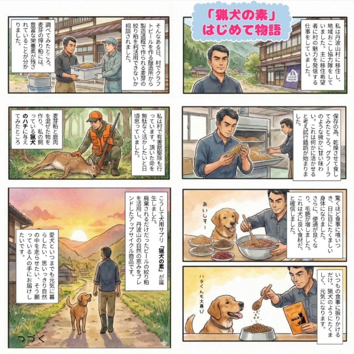 ドッグサプリ 【猟犬の素】 4袋セット / 1袋＝110g入り 国産 完全無添加 犬 愛犬 サプリ セット 高タンパク 低脂質 高鉄分 鹿肉 ジャーキー 麦芽 健康 腸内環境 免疫力 送料無料【tab0241-04】
