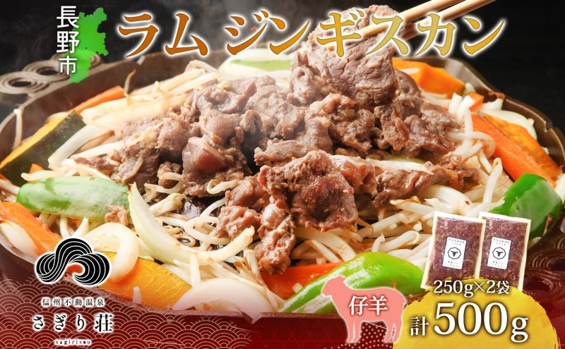 長野県 不動温泉 さぎり荘 謹製 ラムジンギスカン 250g×2袋 計500g 羊 肉 味付き ラム ジンギスカン 焼肉 BBQ 冷凍 小分け お取り寄せ 産地直送 信州新町 送料無料 長野市 |  さぎり荘  ジンギスカン 肉  人気 おすすめ プレゼント ギフト  長野県 長野市 信州 信濃 ふるさと納税