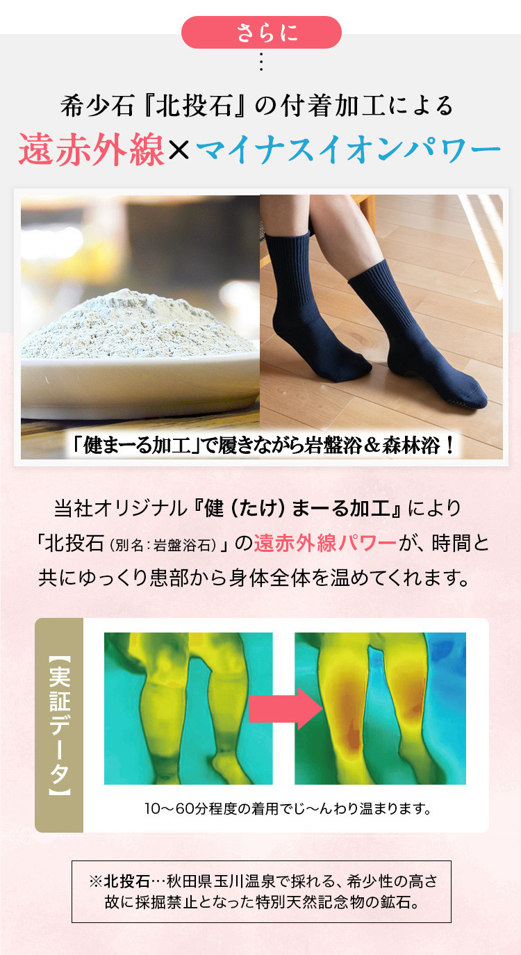 岩盤浴 綿100％ ゆったり靴下 【グレー】 サイズ22～28cm 男女兼用 |  靴下  冷え対策 温活 人気 おすすめ 岩盤浴  北投石 遠赤外線 マイナスイオン 綿 冷房対策 寒さ対策 男女兼用  送料無料 長野県 長野市 信州 信濃 ふるさと納税