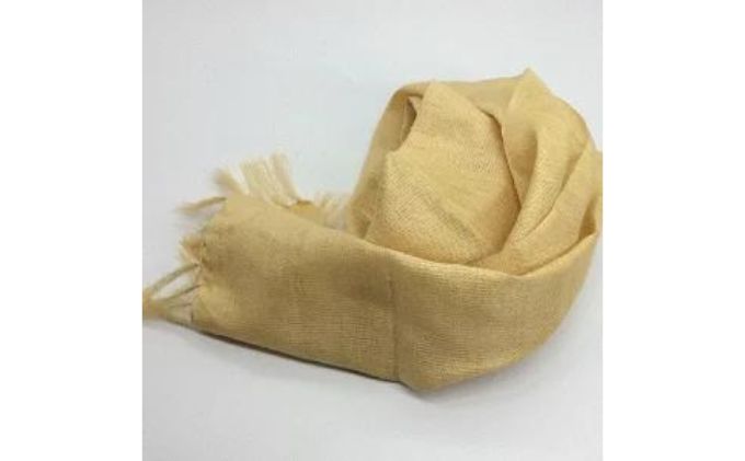 上田紬のりんご染めストール