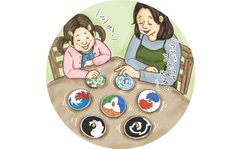 木のおもちゃ/美しい色遊び独楽(12個セット)psc 綺麗な木のおもちゃ 日本グッド・トイ受賞おもちゃ 知育玩具 おしゃれ プレゼント ランキング 幼児 子供 高齢者 小学生 誕生日ギフト 出産祝い 木製 玩具 玩具療法