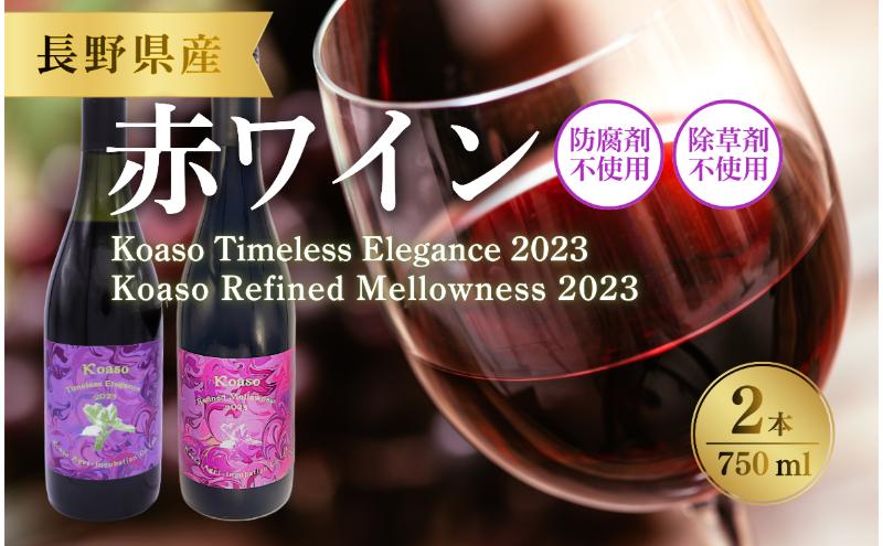 Koaso 長期熟成向き赤ワイン2023ヴィンテージ　2本セット ワイン 日本ワイン 赤 上田市