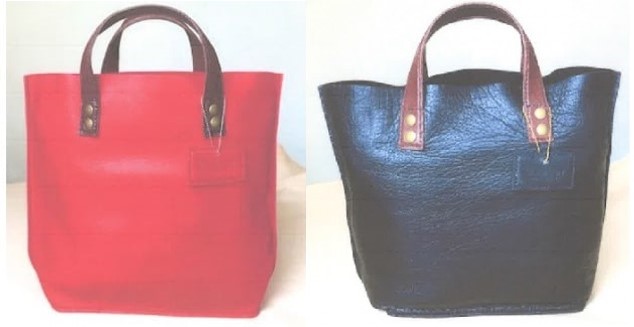 伊那谷産鹿革使用 ミニトートバッグ（革色を1つお選びください：赤、黒、白、茶、青、緑、黄）｜トートバック ミニトート 伊那 革 おしゃれ 選べる色 伊那 信州 長野県【062-01】