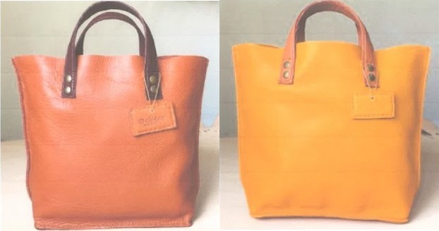 伊那谷産鹿革使用 ミニトートバッグ（革色を1つお選びください：赤、黒、白、茶、青、緑、黄）｜トートバック ミニトート 伊那 革 おしゃれ 選べる色 伊那 信州 長野県【062-01】