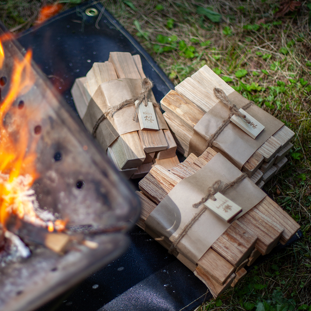 五感を楽しむ薪　5束セット｜| 薪 まき 焚き火 キャンプ アウトドア 薪ストーブ 暖房 燃料 火起こし 自然エネルギー 伊那市 長野県 信州【024-09】