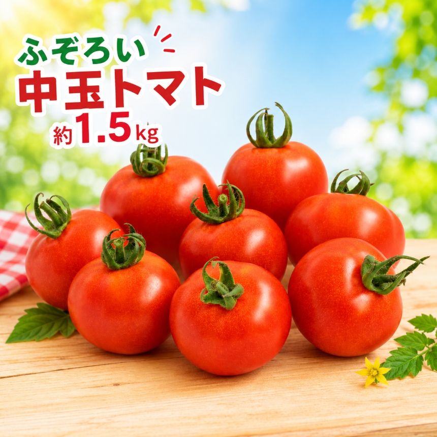 トマト 中玉トマト ふぞろい中玉トマト約1.5kg 七久里農園 | トマト 訳あり 野菜 やさい 新鮮 健康 美容 長野県 伊那市【009-63】