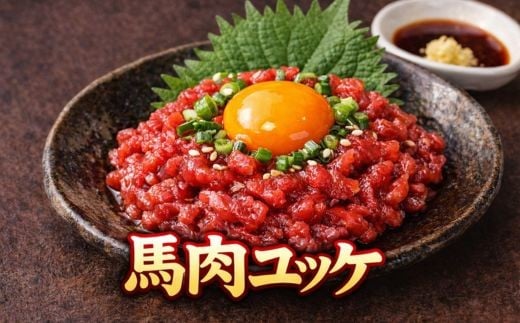 馬肉ユッケ 約200g（50g×4パック） | 馬肉 ユッケ ヘルシー 赤身肉 長野 信州 濃い旨み 贅沢 特製ユッケダレ付き お肉 刺身 冷凍 小分け 送料 無料 伊那 信州【008-29】