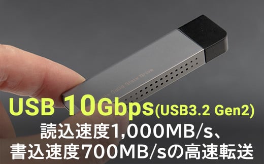 【060-13】ロジテック スリム外付けSSD　1TB　Type-C【LMD-SPDH100UC】