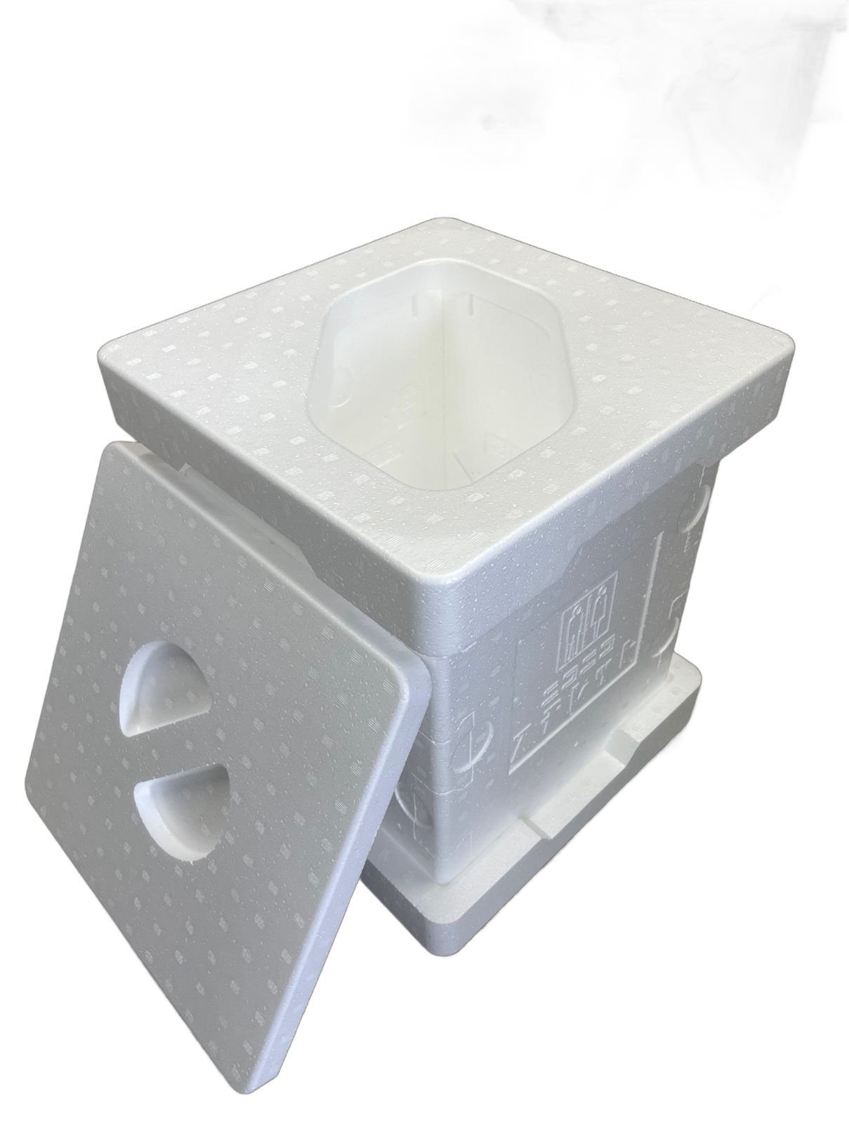 発泡スチロール製組立式トイレ　ニコニコスチレット｜ニコニコスチレット 発泡スチロール トイレ 組立式 トイレ簡易 トイレポータブル トイレ携帯 アウトドアトイレ【026-10】