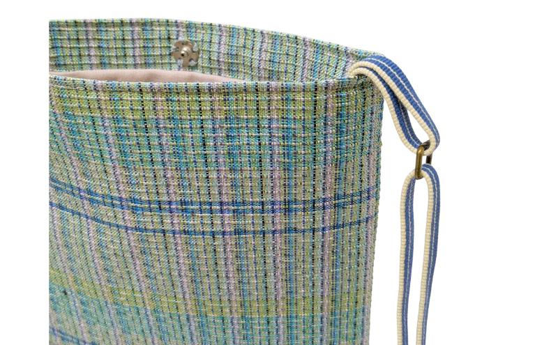 「伝統的工芸品」伊那紬 ミニショルダーバッグ 駒ヶ根市 ファッション