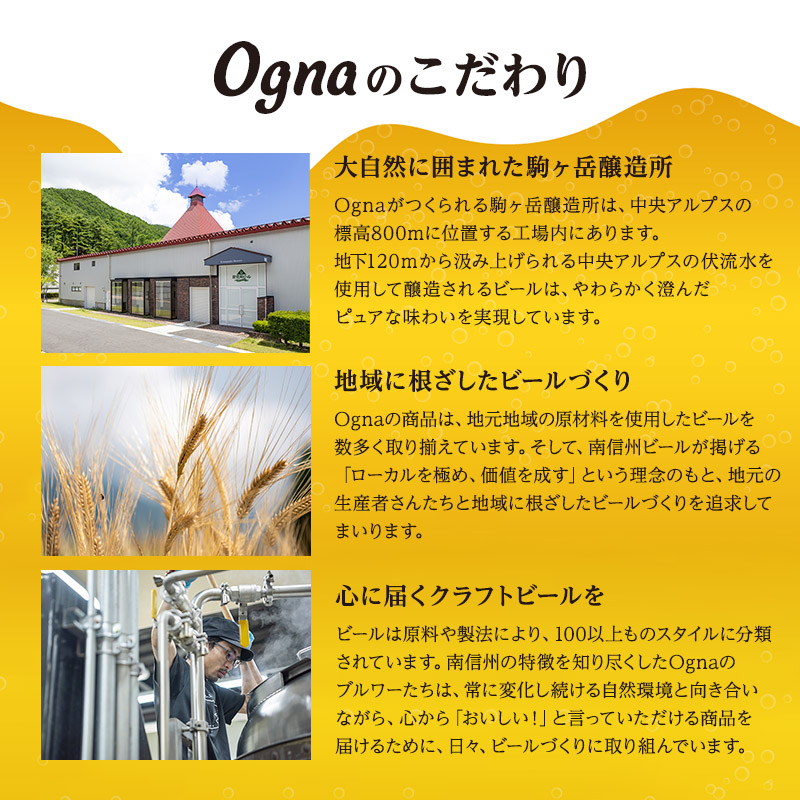 南信州ビールOgna「飲み比べセット」（4種12本） お酒