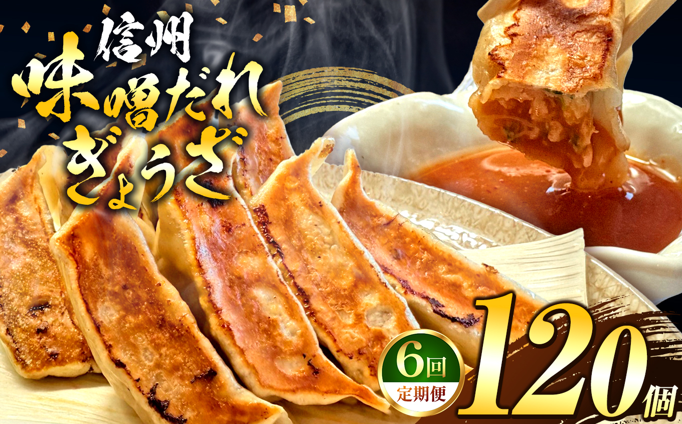 これぞ餃子の解。濃厚みそダレで、餃子は『ご馳走』になる。 【定期便】 120個(30個×4pc)×6回｜定期便 餃子 冷凍餃子 ギョウザ ぎょうざ 味噌ダレ みそダレ 秘伝のタレ 濃厚 中華 にんにく 豚肉 キャベツ 肉汁 信州味噌 ジューシー 経木 長野県 塩尻市