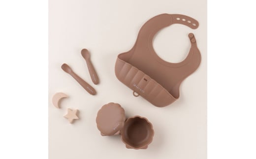 ケラッタ ベビー食器 4点セット（リーフブラウン） | ケラッタ kerata 赤ちゃん ベビー 日用品 食器 ベビー食器 ベビー用品 マタニティ 出産祝い ギフト 長野県 塩尻市