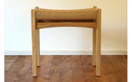 編み座面 の スツール （ 国産 クリ材 ） | 椅子 家具 いす イス スツール クリ 国産材 無垢材 ペーパーコード 長野県 塩尻市