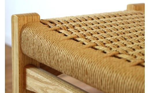 編み座面 の スツール （ 国産 クリ材 ） | 椅子 家具 いす イス スツール クリ 国産材 無垢材 ペーパーコード 長野県 塩尻市