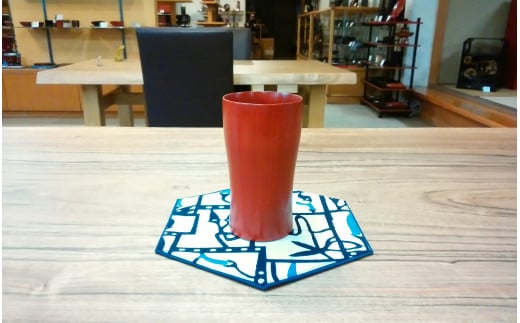 ≪木曽漆器≫ 缶ビール 丸ごとカップ 赤スリ | 日用品 食器 カップ 父の日 ビール 焼酎 カフェラテ ビアカップ ビアタンブラー タンブラー モダン 和モダン 漆器 木曽漆器 国産欅 木製 スリ漆 赤スリ漆塗 漆塗り 信州 木曽 木曾 長野県 塩尻市