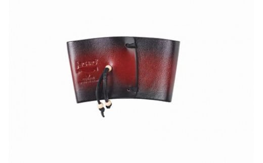 jaCHRO CUP SLEEVE （赤） | 皮 革 漆 信州 コーヒー 珈琲 カフェ カップスリーブ 休憩 長野県 塩尻市