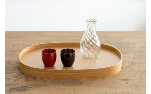 百色 蕾 盃（赤黒） | 百色 ひゃくしき 蕾 盃 漆硝子 ガラス 漆 器 酒器 手仕事 長野県 塩尻市