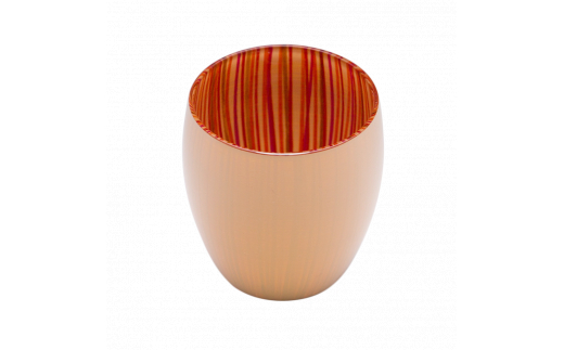 百色 蕾 盃（白赤） | 百色 ひゃくしき 蕾 盃 漆硝子 ガラス 漆 器 酒器 手仕事 長野県 塩尻市