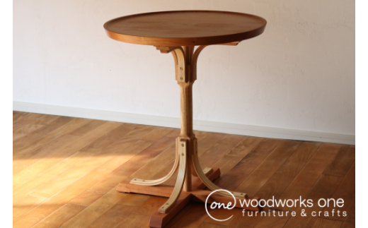 カフェテーブル（チェリー＆アッシュ） | テーブル カフェテーブル 家具 アッシュ チェリー 木材 木目 クラシカル 長野県 塩尻市