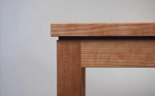 チェリー無垢材 ダイニングテーブルbt-5≪出荷時期：受注後、約5ケ月で出荷予定≫｜チェリー無垢材 チェリー材 無垢材 ダイニングテーブル テーブル 家具 長野県 塩尻｜