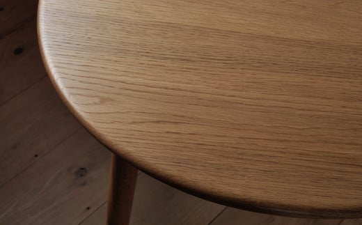 国産ナラ材カフェテーブル（btc-2）≪出荷時期：受注後、約5か月程で出荷予定≫｜国産ナラ材 カフェテーブル サイドテーブル 円形テーブル 長野県 塩尻